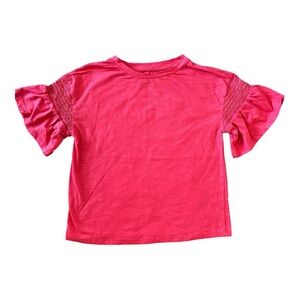 Arizona Coral Shirt with ruffled sleeves Girls Size M